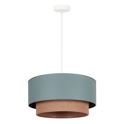 Duolla - Pendel BOHO 1xE27/15W/230V diameter 45 cm grøn/brun