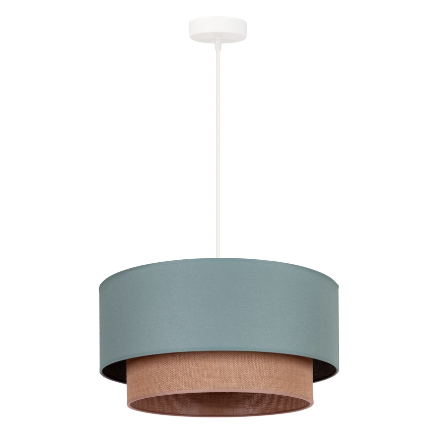 Duolla - Pendel BOHO 1xE27/15W/230V diameter 45 cm grøn/brun