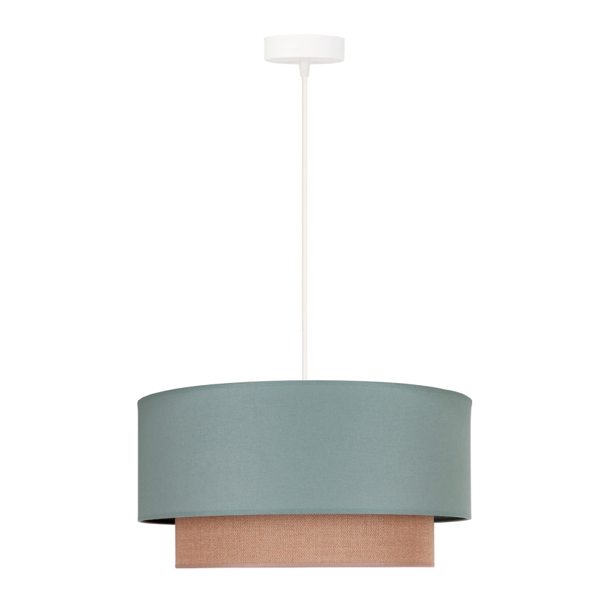 Duolla - Pendel BOHO 1xE27/15W/230V diameter 45 cm grøn/brun