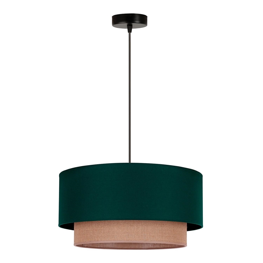 Duolla - Pendel BOHO 1xE27/15W/230V diameter 45 cm grøn/brun
