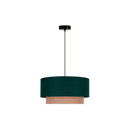 Duolla - Pendel BOHO 1xE27/15W/230V diameter 45 cm grøn/brun