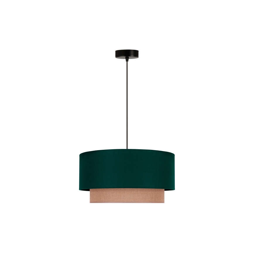 Duolla - Pendel BOHO 1xE27/15W/230V diameter 45 cm grøn/brun
