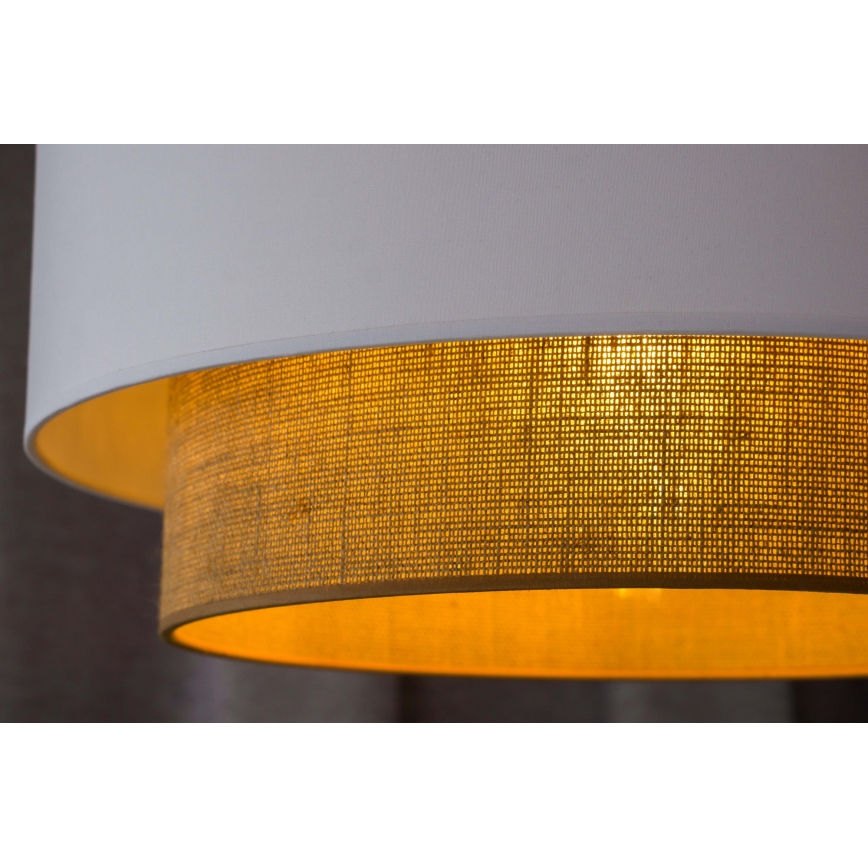 Duolla - Pendel BOHO 1xE27/15W/230V diameter 45 cm hvid/brun
