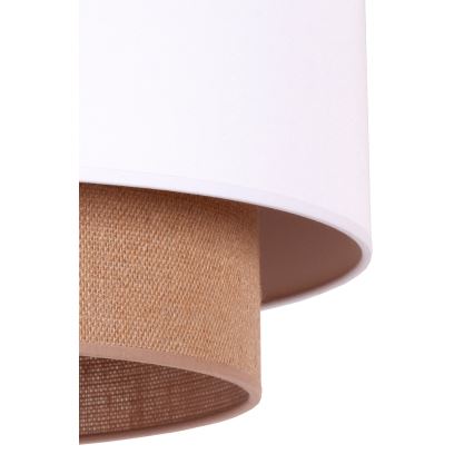 Duolla - Pendel BOHO 1xE27/15W/230V diameter 45 cm hvid/brun