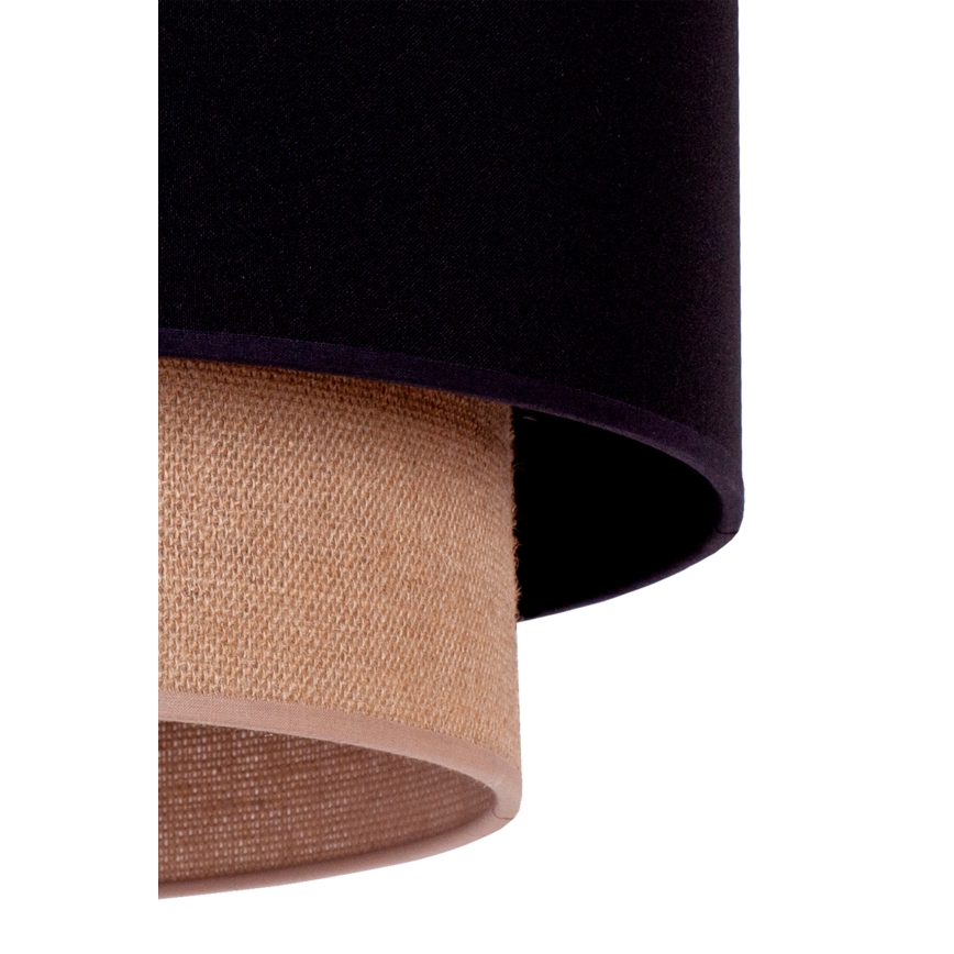 Duolla - Pendel BOHO 1xE27/15W/230V diameter 45 cm sort/brun