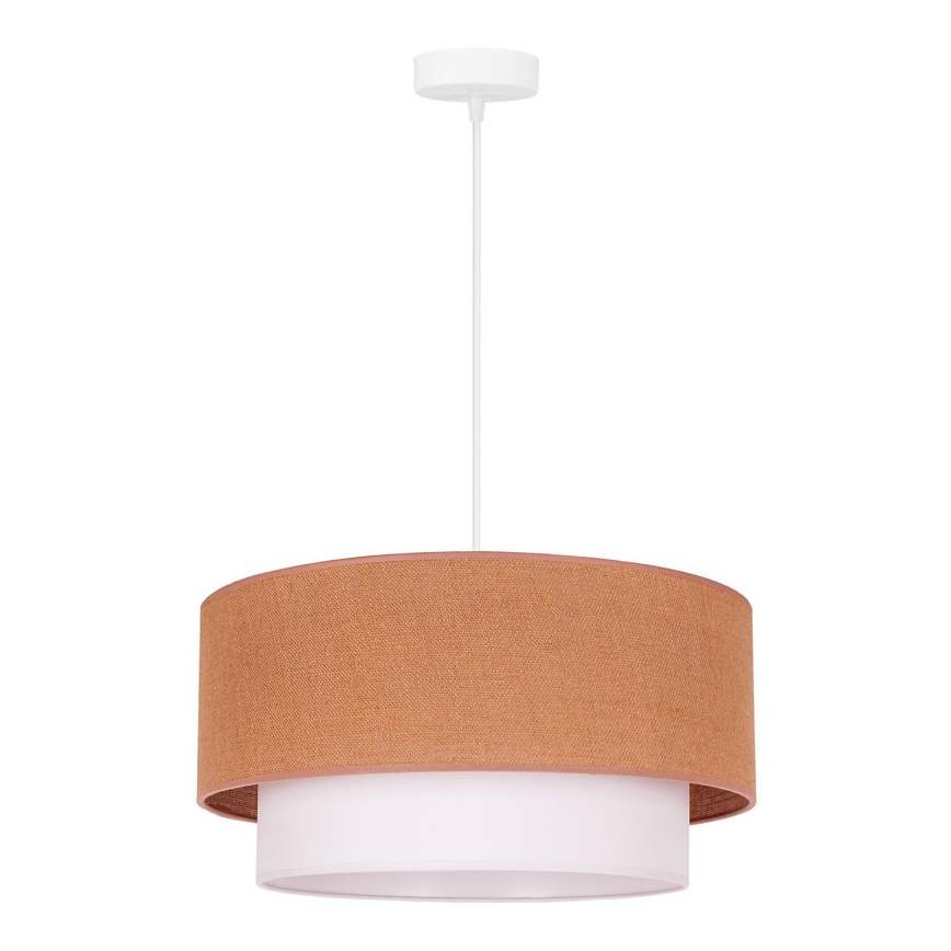 Duolla - Pendel BOHO 1xE27/40W/230V diameter 45 cm beige/hvid