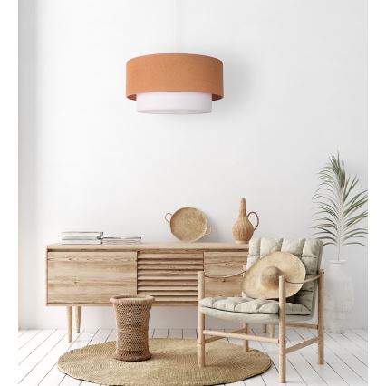 Duolla - Pendel BOHO 1xE27/40W/230V diameter 45 cm beige/hvid