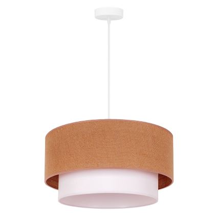 Duolla - Pendel BOHO 1xE27/40W/230V diameter 45 cm beige/hvid