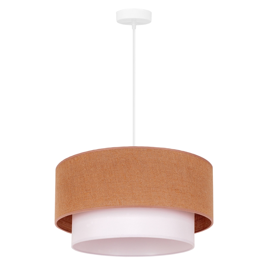 Duolla - Pendel BOHO 1xE27/40W/230V diameter 45 cm beige/hvid