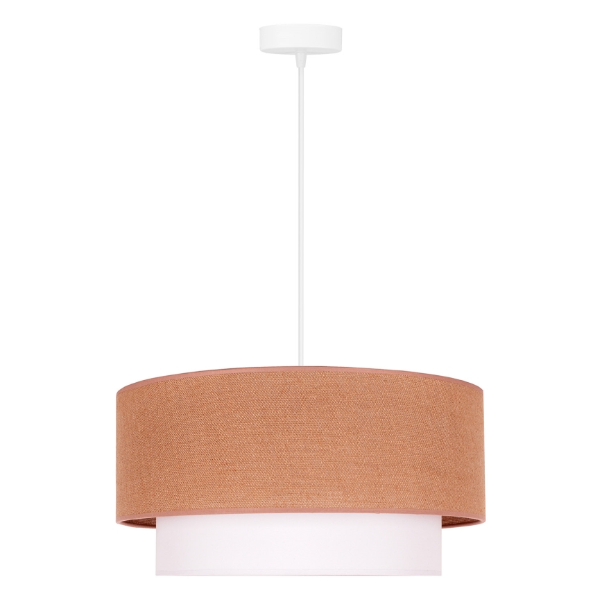 Duolla - Pendel BOHO 1xE27/40W/230V diameter 45 cm beige/hvid