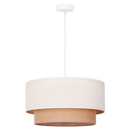 Duolla - Pendel BOHO 1xE27/40W/230V diameter 45 cm cremefarvet/brun