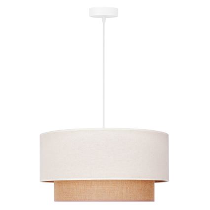 Duolla - Pendel BOHO 1xE27/40W/230V diameter 45 cm cremefarvet/brun