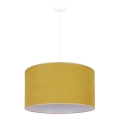 Duolla - Pendel BRISTOL 1xE27/15W/230V diameter 45 cm gul/hvid