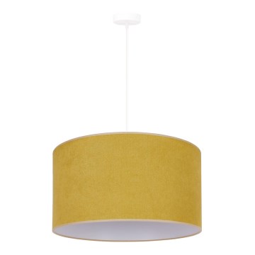 Duolla - Pendel BRISTOL 1xE27/15W/230V diameter 45 cm gul/hvid
