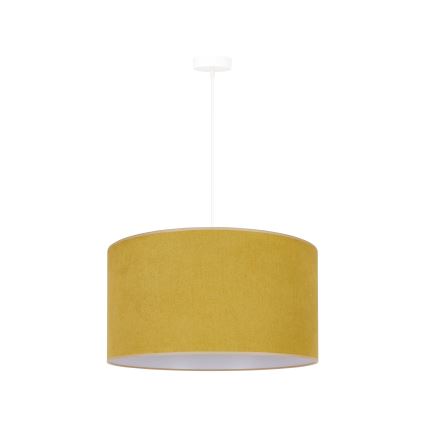 Duolla - Pendel BRISTOL 1xE27/15W/230V diameter 45 cm gul/hvid