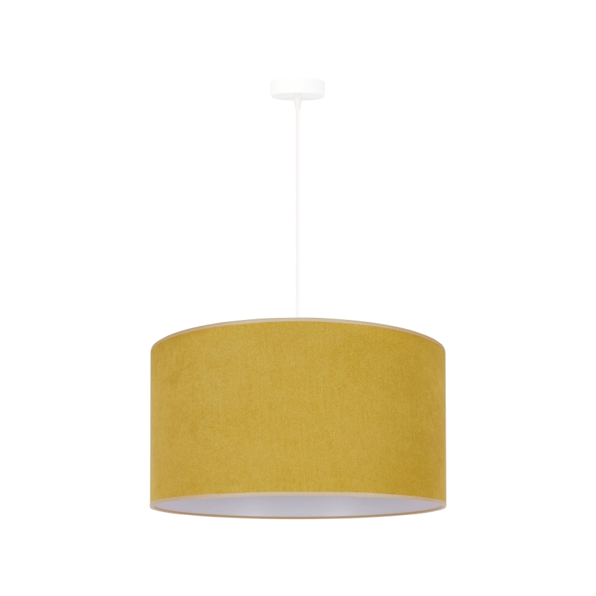 Duolla - Pendel BRISTOL 1xE27/15W/230V diameter 45 cm gul/hvid