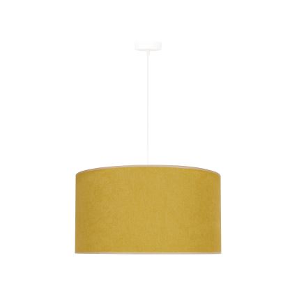 Duolla - Pendel BRISTOL 1xE27/15W/230V diameter 45 cm gul/hvid