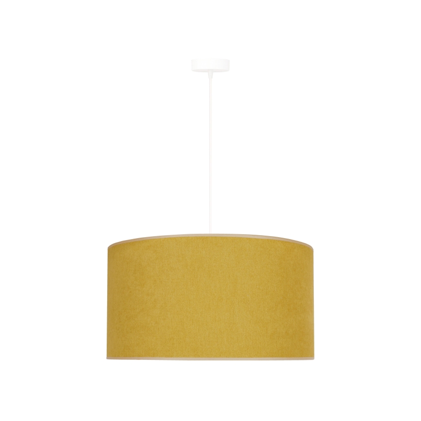 Duolla - Pendel BRISTOL 1xE27/15W/230V diameter 45 cm gul/hvid