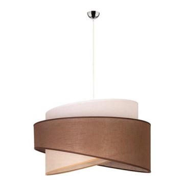 Duolla - Pendel BROOKLYN 1xE27/40W/230V diameter 50 cm brun/beige/hvid