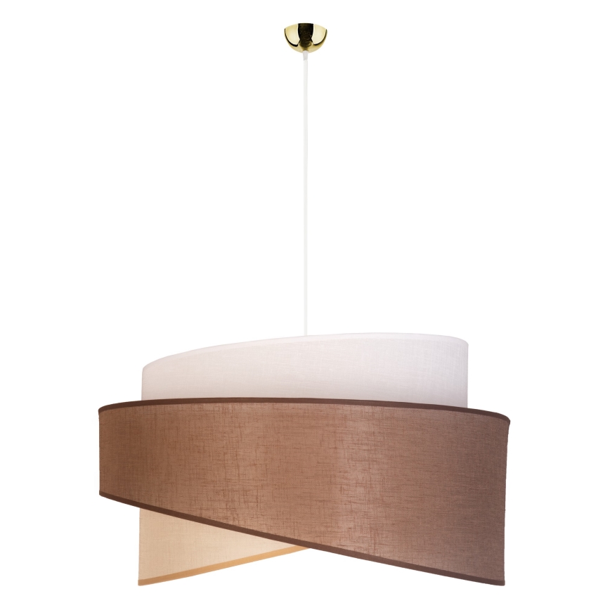 Duolla - Pendel BROOKLYN 1xE27/40W/230V diameter 50 cm brun/beige/hvid