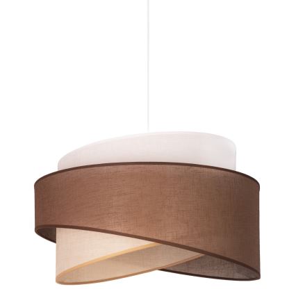 Duolla - Pendel BROOKLYN 1xE27/40W/230V diameter 50 cm brun/beige/hvid