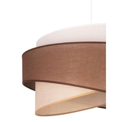 Duolla - Pendel BROOKLYN 1xE27/40W/230V diameter 50 cm brun/beige/hvid