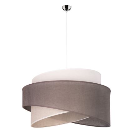 Duolla - Pendel BROOKLYN 1xE27/40W/230V diameter 50 cm grå/beige/hvid