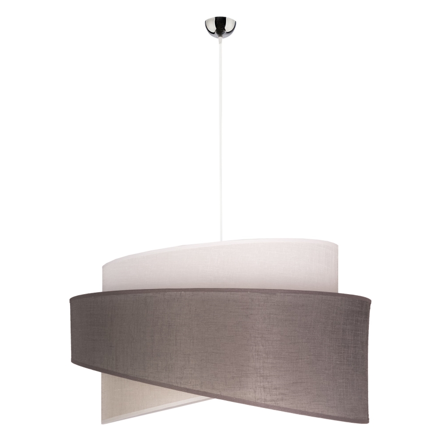 Duolla - Pendel BROOKLYN 1xE27/40W/230V diameter 50 cm grå/beige/hvid