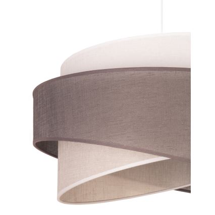 Duolla - Pendel BROOKLYN 1xE27/40W/230V diameter 50 cm grå/beige/hvid