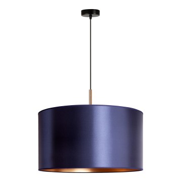 Duolla - Pendel CANNES 1xE27/15W/230V diameter 45 cm blå/kobberfarvet