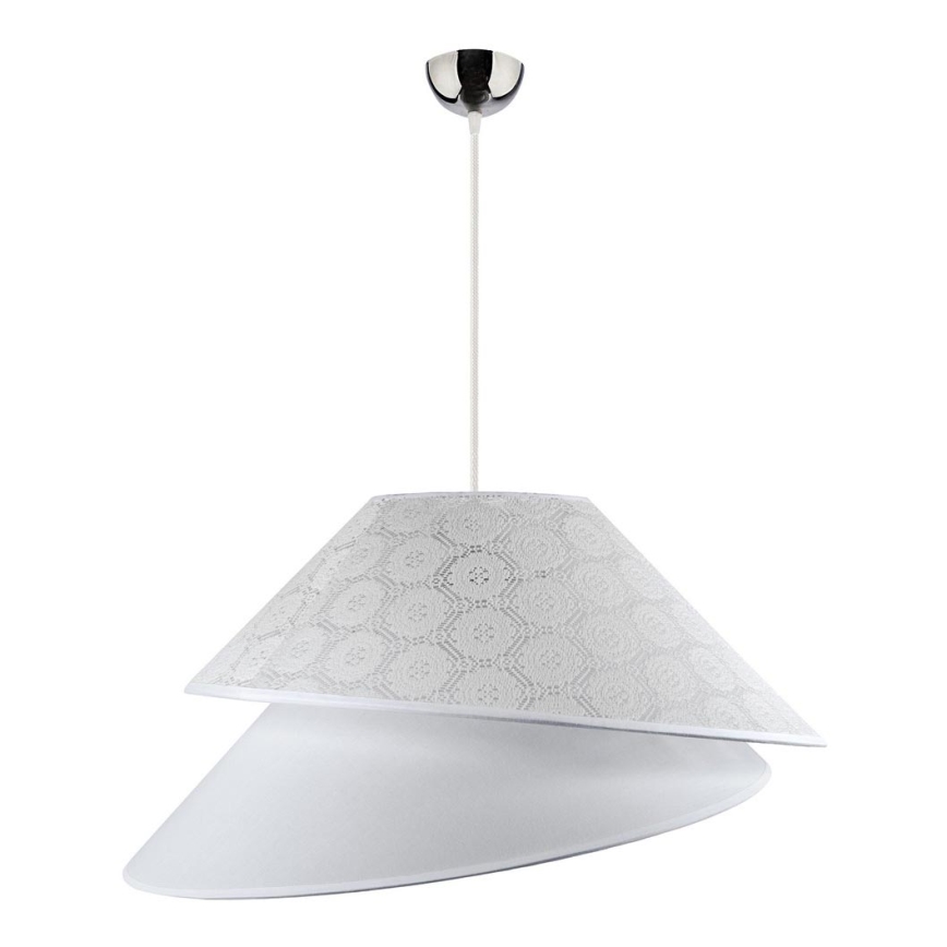 Duolla - Pendel COCO 1xE27/40W/230V diameter 50 cm hvid