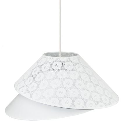 Duolla - Pendel COCO 1xE27/40W/230V diameter 50 cm hvid