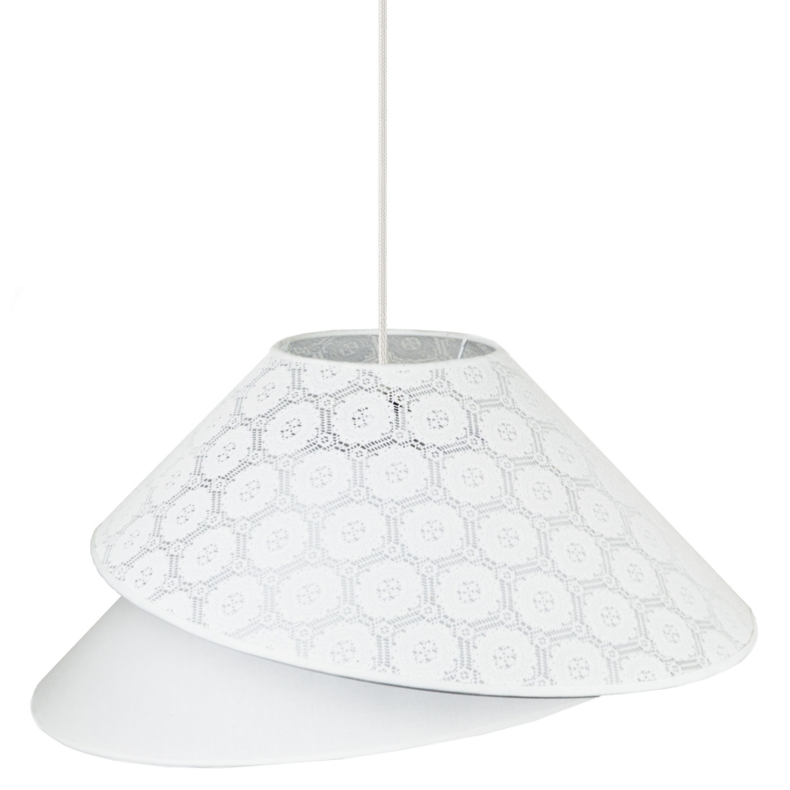 Duolla - Pendel COCO 1xE27/40W/230V diameter 50 cm hvid