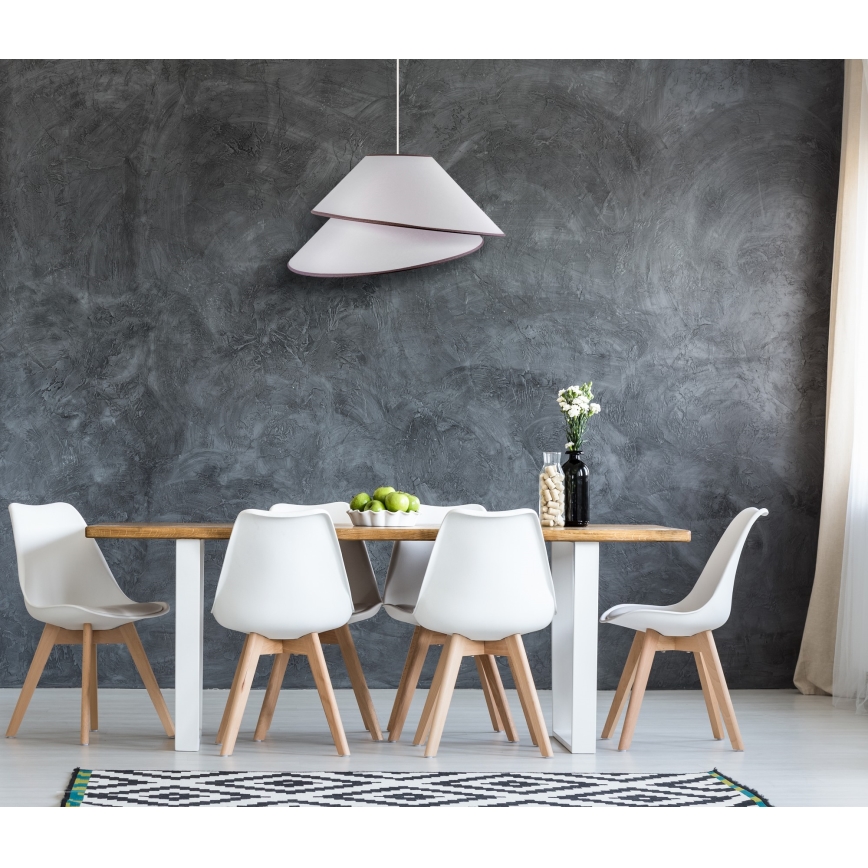 Duolla - Pendel COCO 1xE27/40W/230V diameter 50 cm hvid