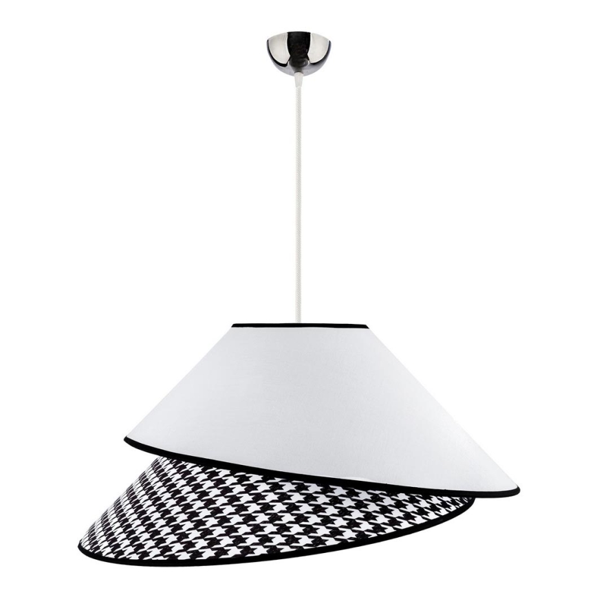 Duolla - Pendel COCO 1xE27/40W/230V diameter 50 cm hvid/sort