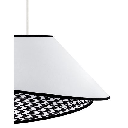 Duolla - Pendel COCO 1xE27/40W/230V diameter 50 cm hvid/sort