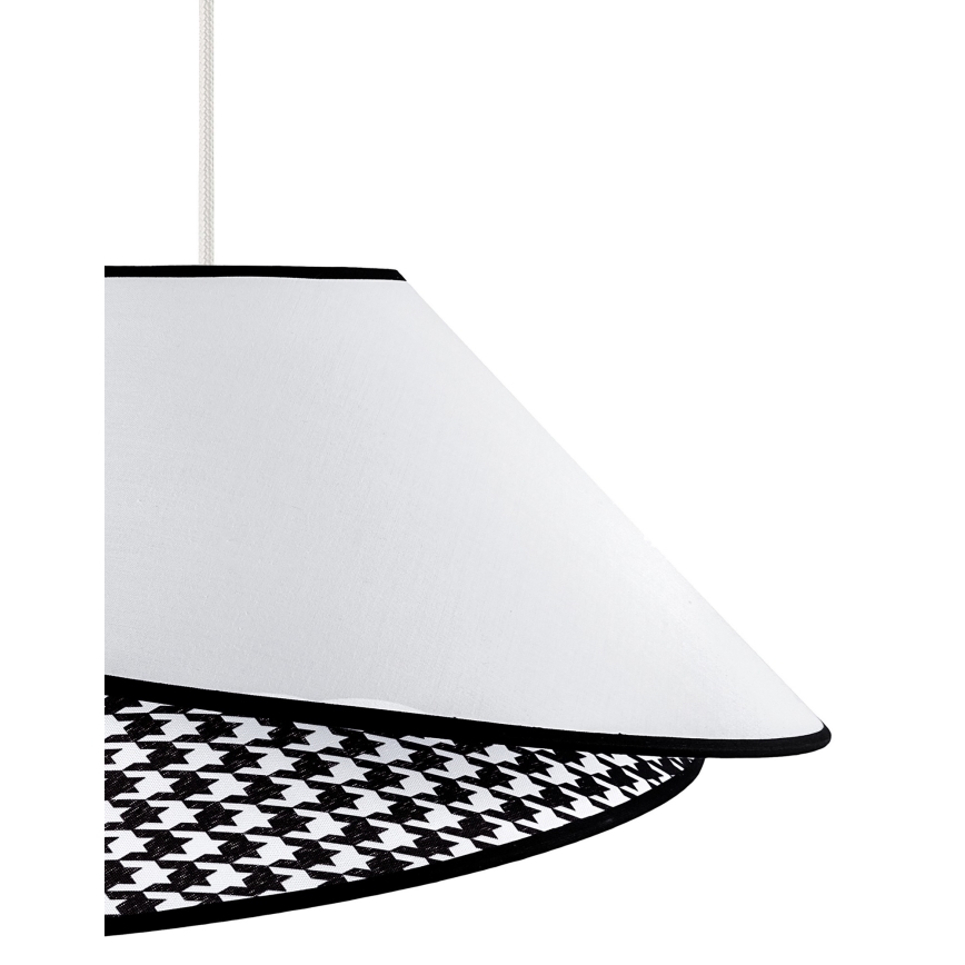 Duolla - Pendel COCO 1xE27/40W/230V diameter 50 cm hvid/sort