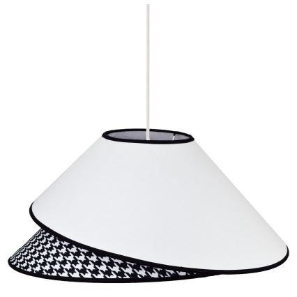 Duolla - Pendel COCO 1xE27/40W/230V diameter 50 cm hvid/sort