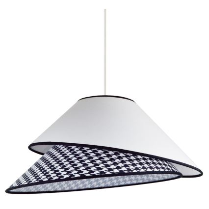 Duolla - Pendel COCO 1xE27/40W/230V diameter 50 cm hvid/sort