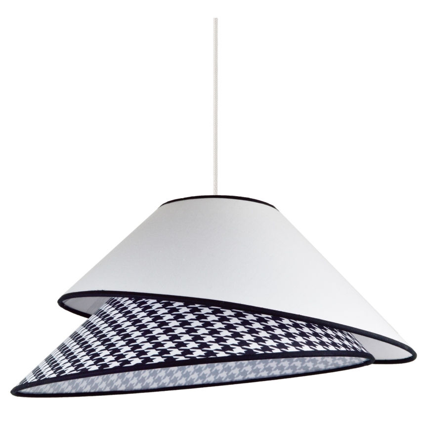 Duolla - Pendel COCO 1xE27/40W/230V diameter 50 cm hvid/sort