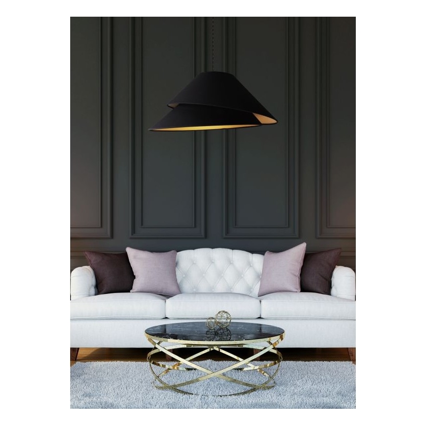 Duolla - Pendel COCO 1xE27/40W/230V diameter 50 cm sort