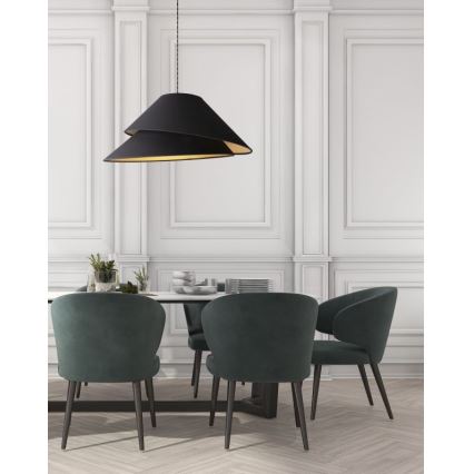 Duolla - Pendel COCO 1xE27/40W/230V diameter 50 cm sort