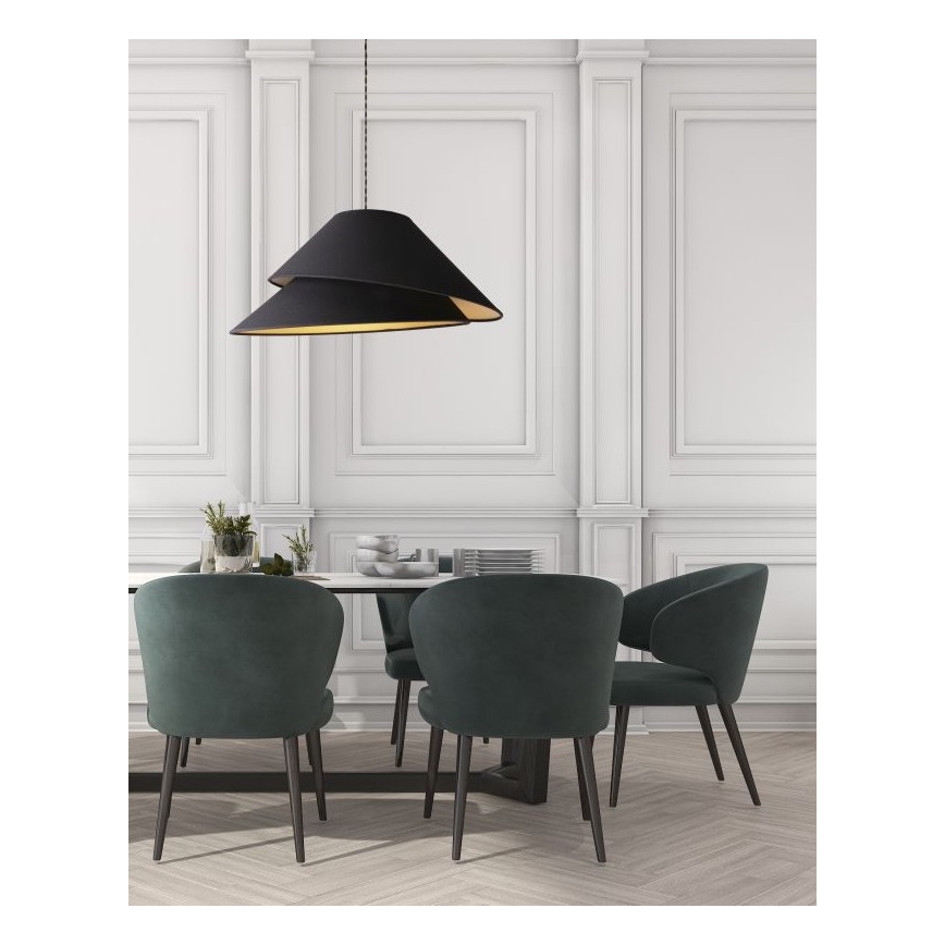 Duolla - Pendel COCO 1xE27/40W/230V diameter 50 cm sort