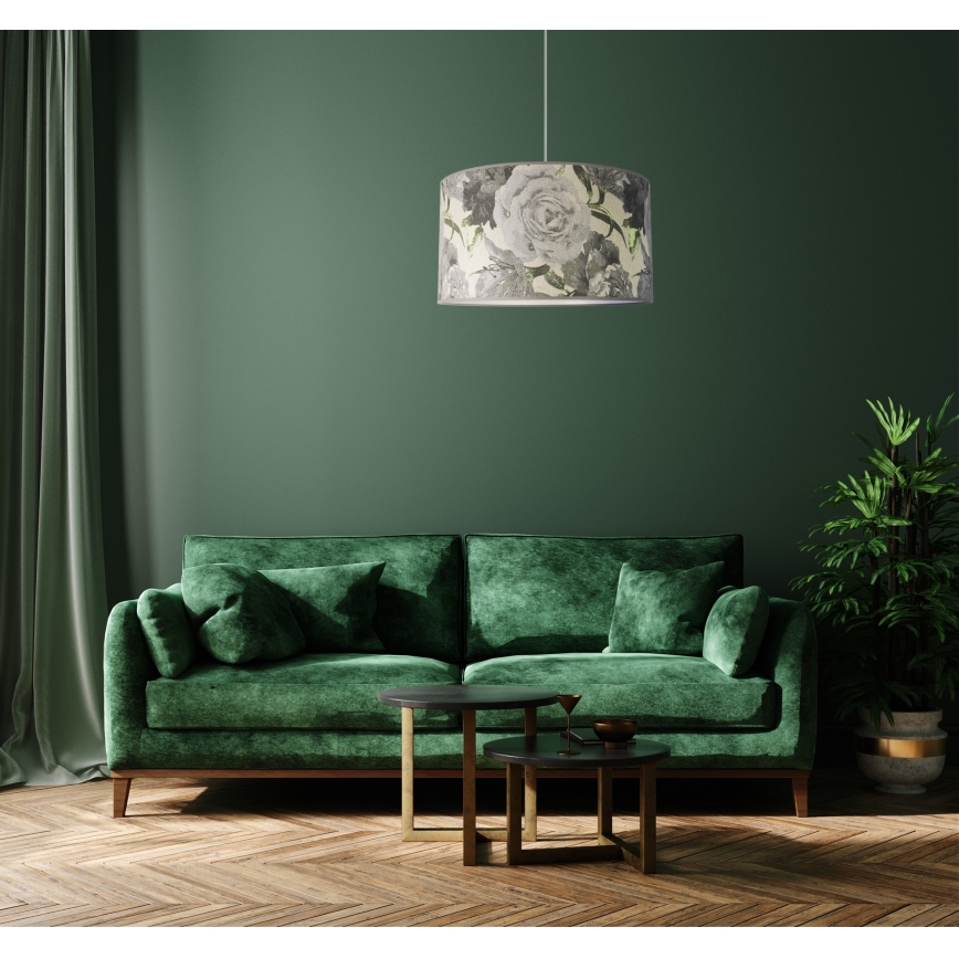 Duolla - Pendel CONSTANCE 1xE27/40W/230V diameter 45 cm grå