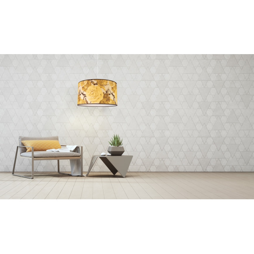 Duolla - Pendel CONSTANCE 1xE27/40W/230V diameter 45 cm gul