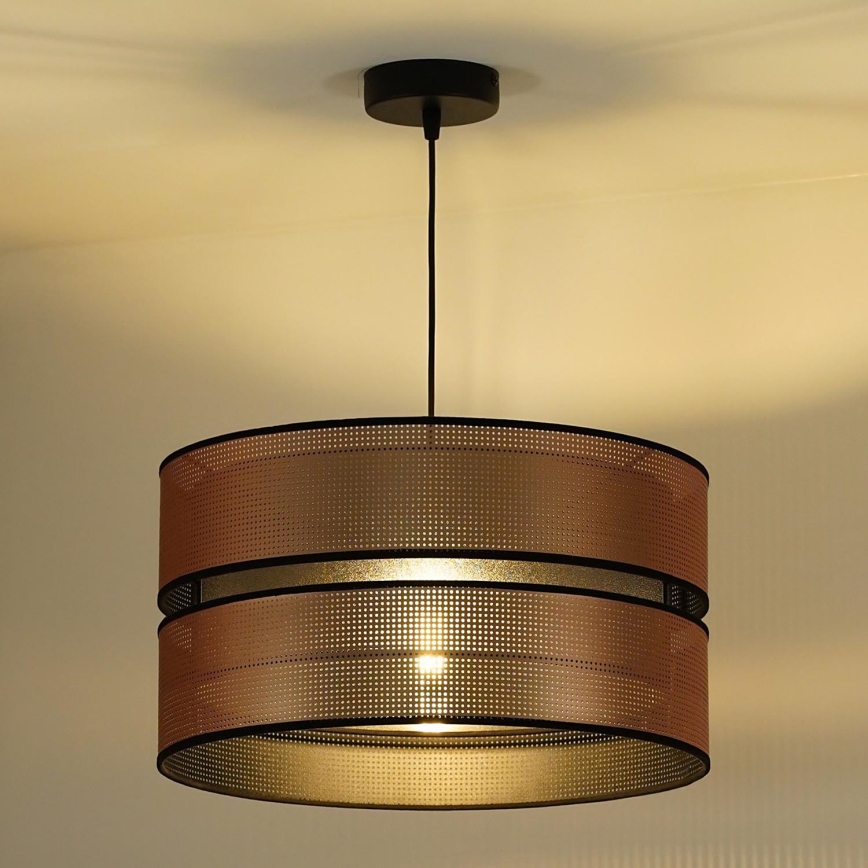 Duolla - Pendel COPPER SHINY 1xE27/15W/230V diameter 40 cm kobber/sort