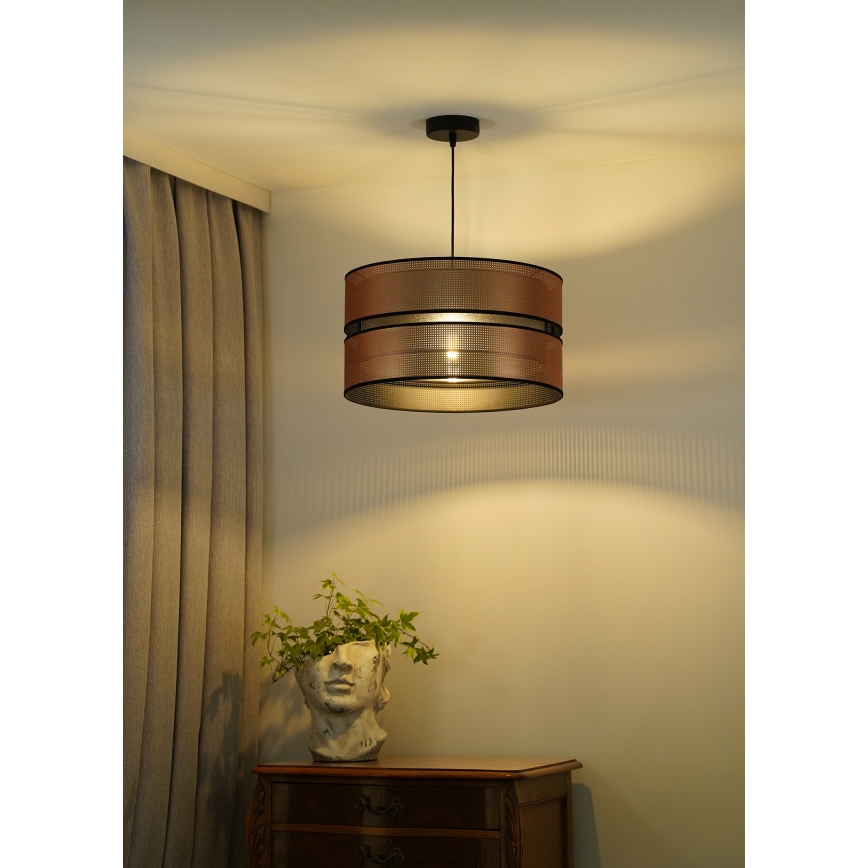 Duolla - Pendel COPPER SHINY 1xE27/15W/230V diameter 40 cm kobber/sort