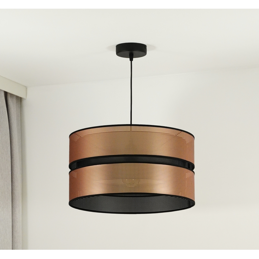 Duolla - Pendel COPPER SHINY 1xE27/15W/230V diameter 40 cm kobber/sort
