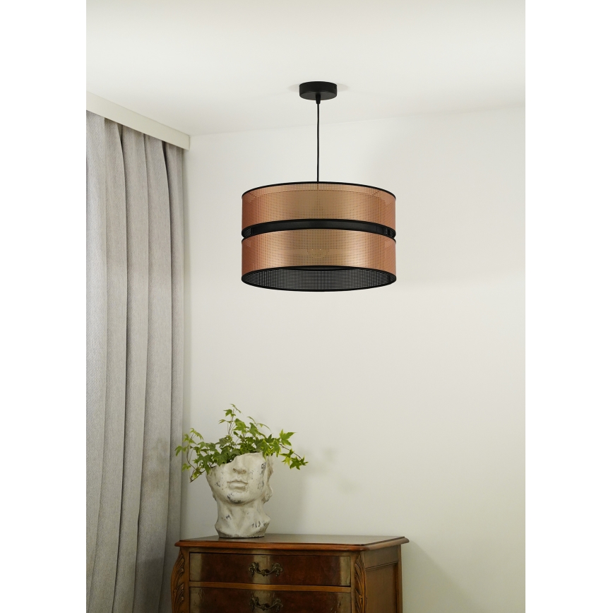 Duolla - Pendel COPPER SHINY 1xE27/15W/230V diameter 40 cm kobber/sort