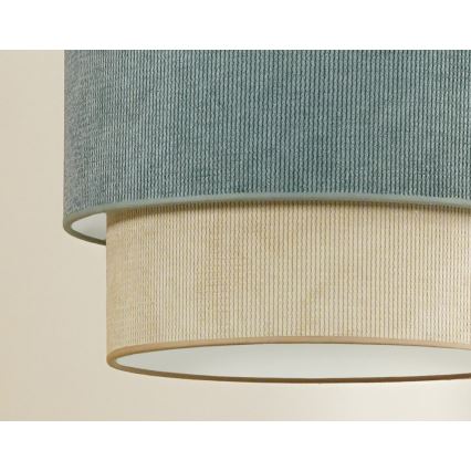 Duolla - Pendel CORDUROY 1xE27/15W/230V diameter 40 cm blå/beige